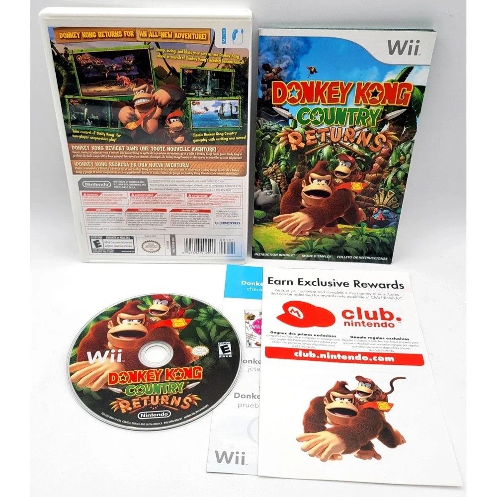 Donkey Kong Country Returns (Nintendo Wii,‎ 2010) CIB COMPLETE IN BOX